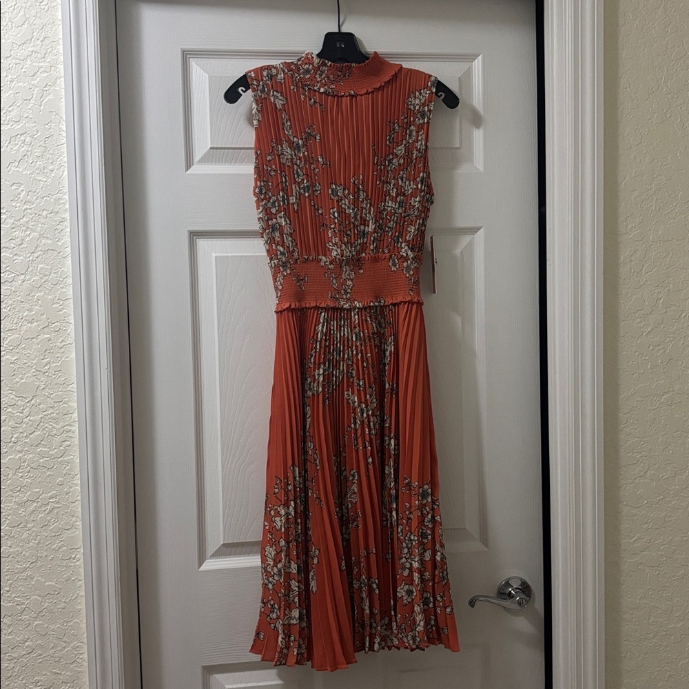 Nanette Lepore NWT Floral Orange Sleeveless Dress - Picture 1 of 10